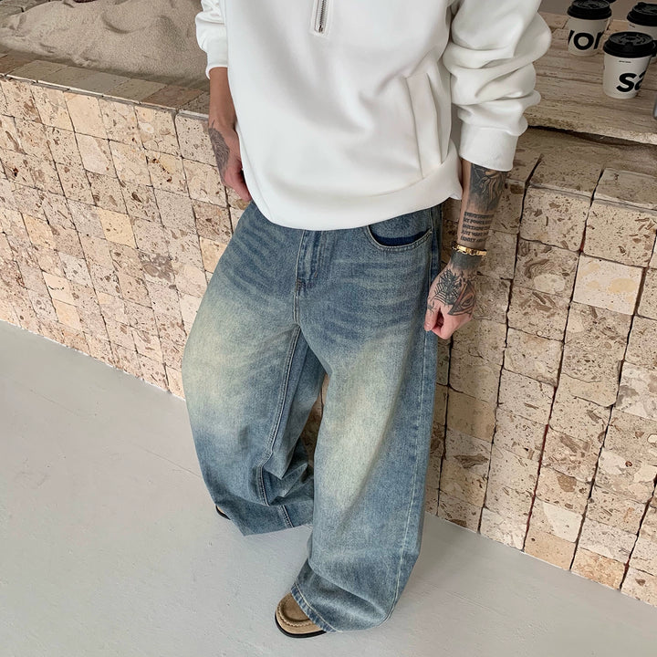 Washed Loose Fit Mopping Pants