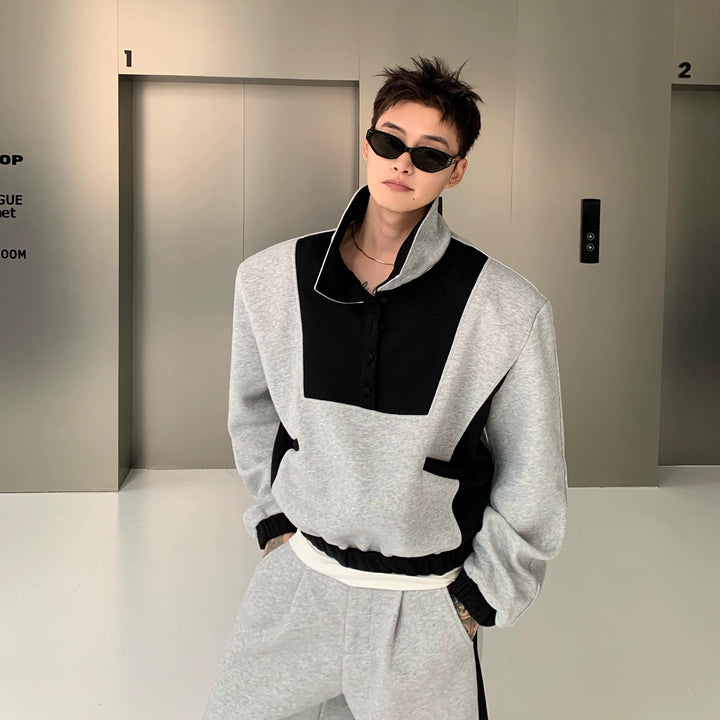 Shoulder Pad Sweatshirt and Casual Pants