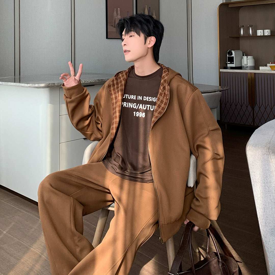 Hooded Zipper Jacket and Pants