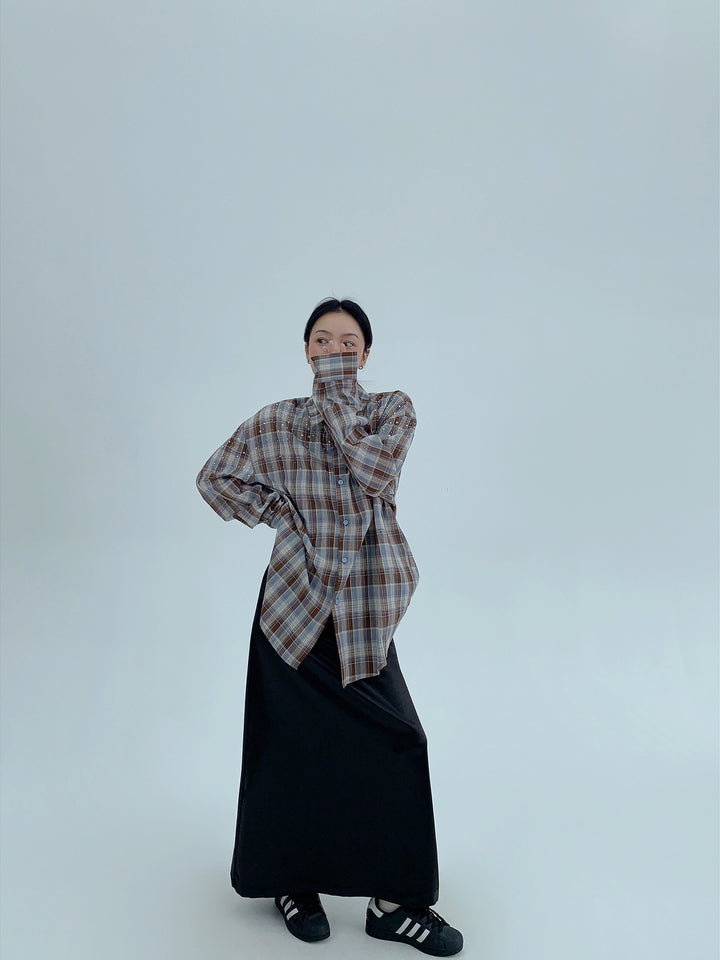 Plaid Loose Long Sleeve Shirt
