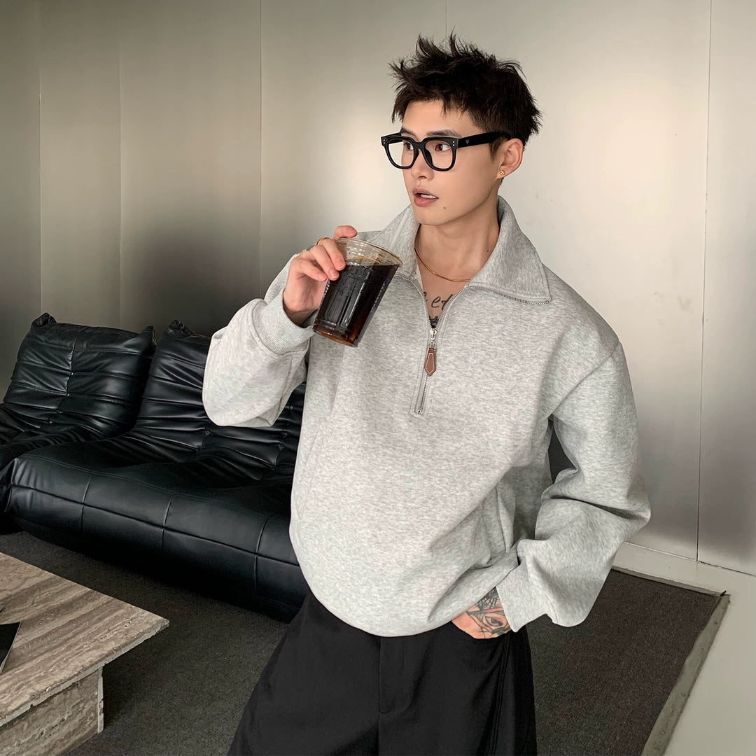Half-Zip Loose Fit Commuter Sweatshirt