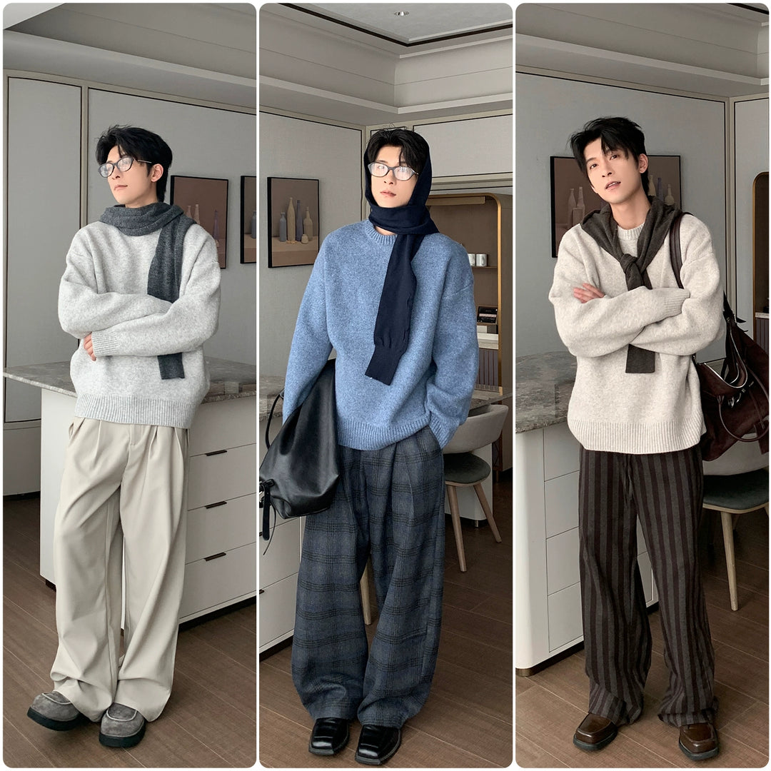 Wool Knit Hooded Sweater