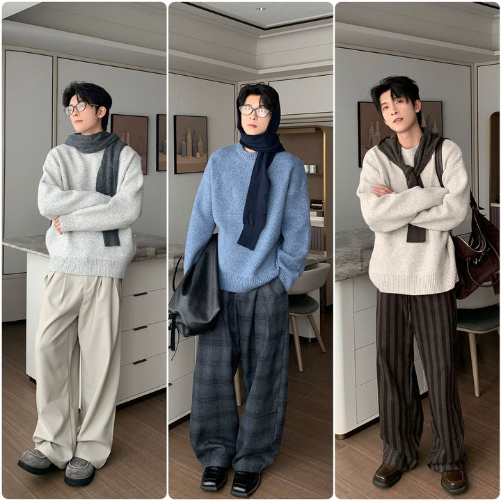 Wool Knit Hooded Sweater