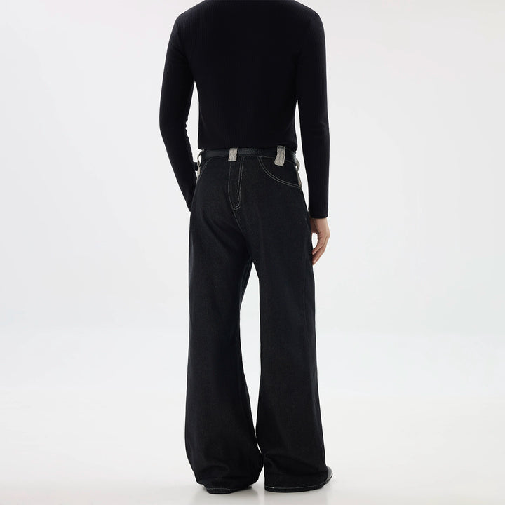 Calças Jeans Straight Leg Flare A-Line