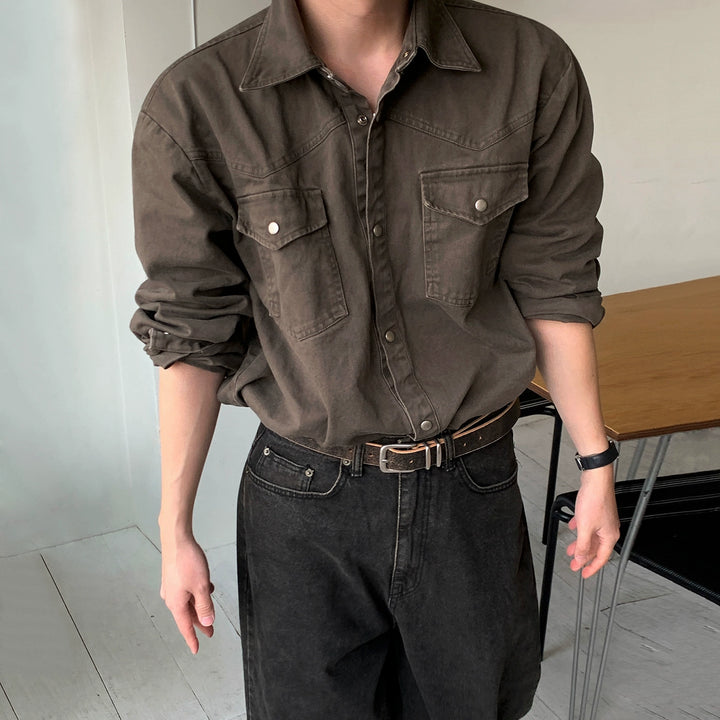 Workwear Loose Fit Long Sleeve Shirt