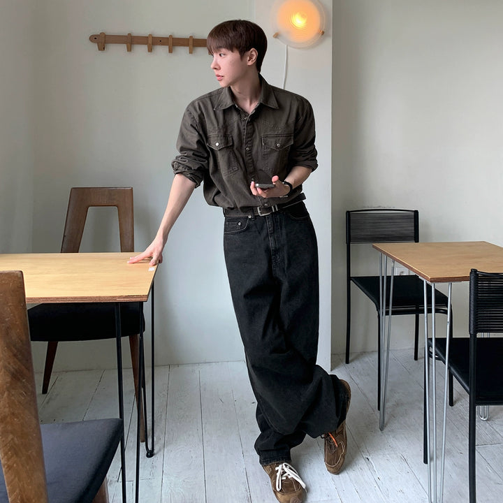 Workwear Loose Fit Long Sleeve Shirt