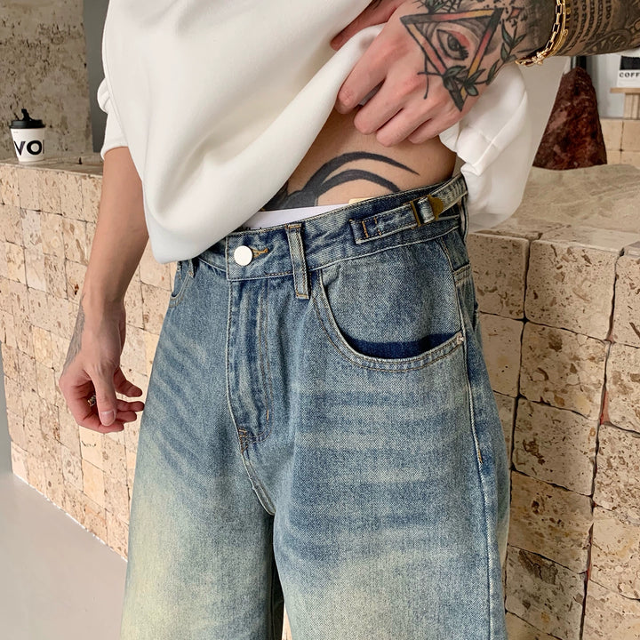 Washed Loose Fit Mopping Pants