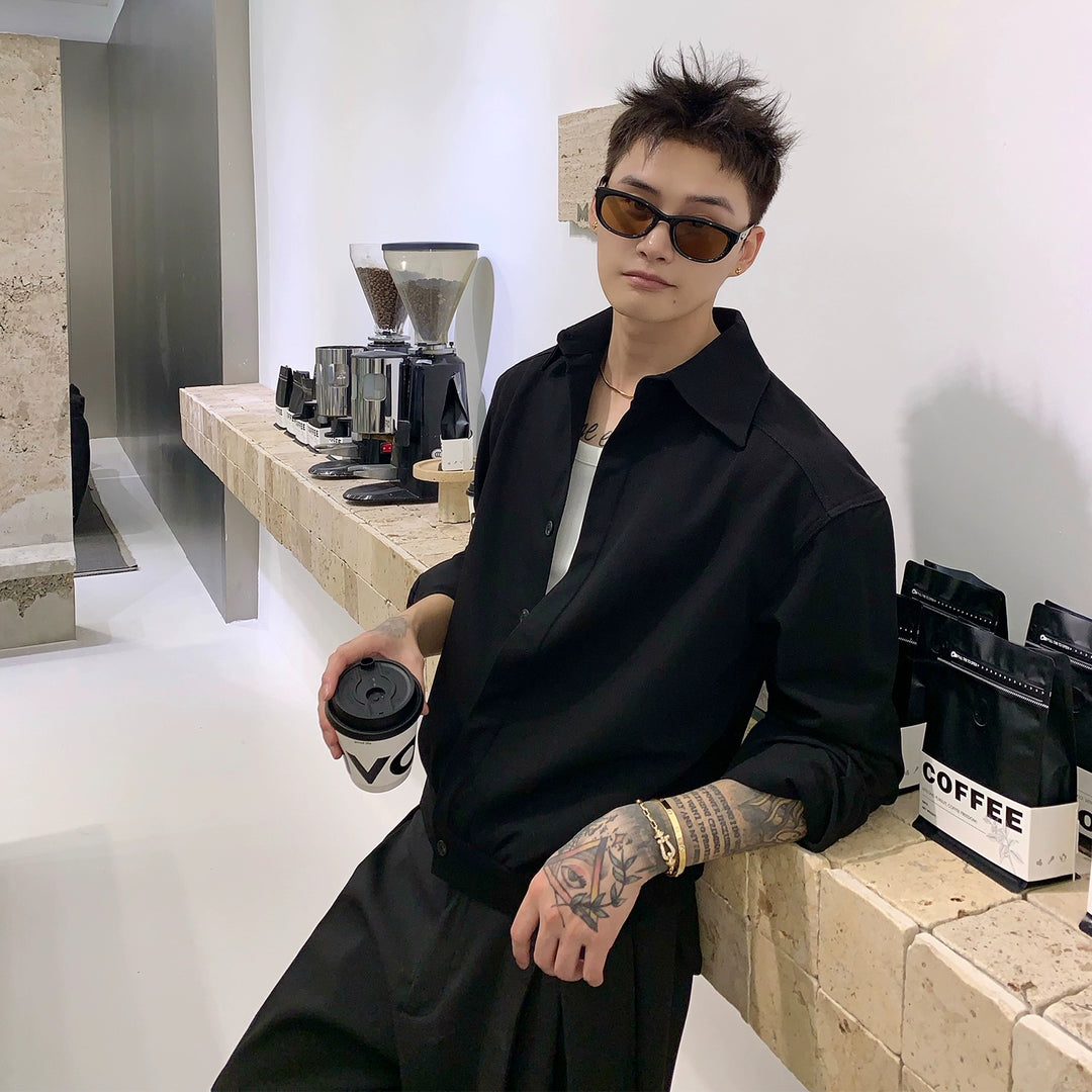 Short Sleeve Button-Up Shirt Jacket