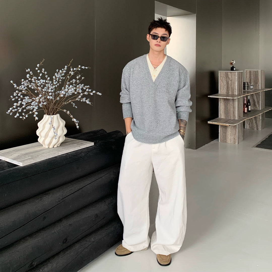 Sheep Wool Style Knit Sweater