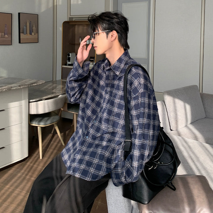 Plaid Long Sleeve Cotton Casual Shirt