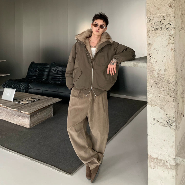 Fur Collar White Duck Down Jacket