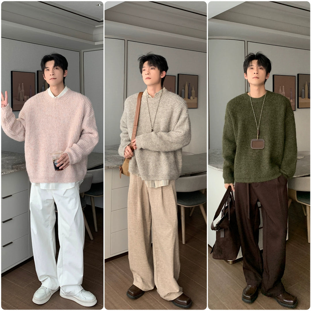 Knit Pullover Round Neck Sweater