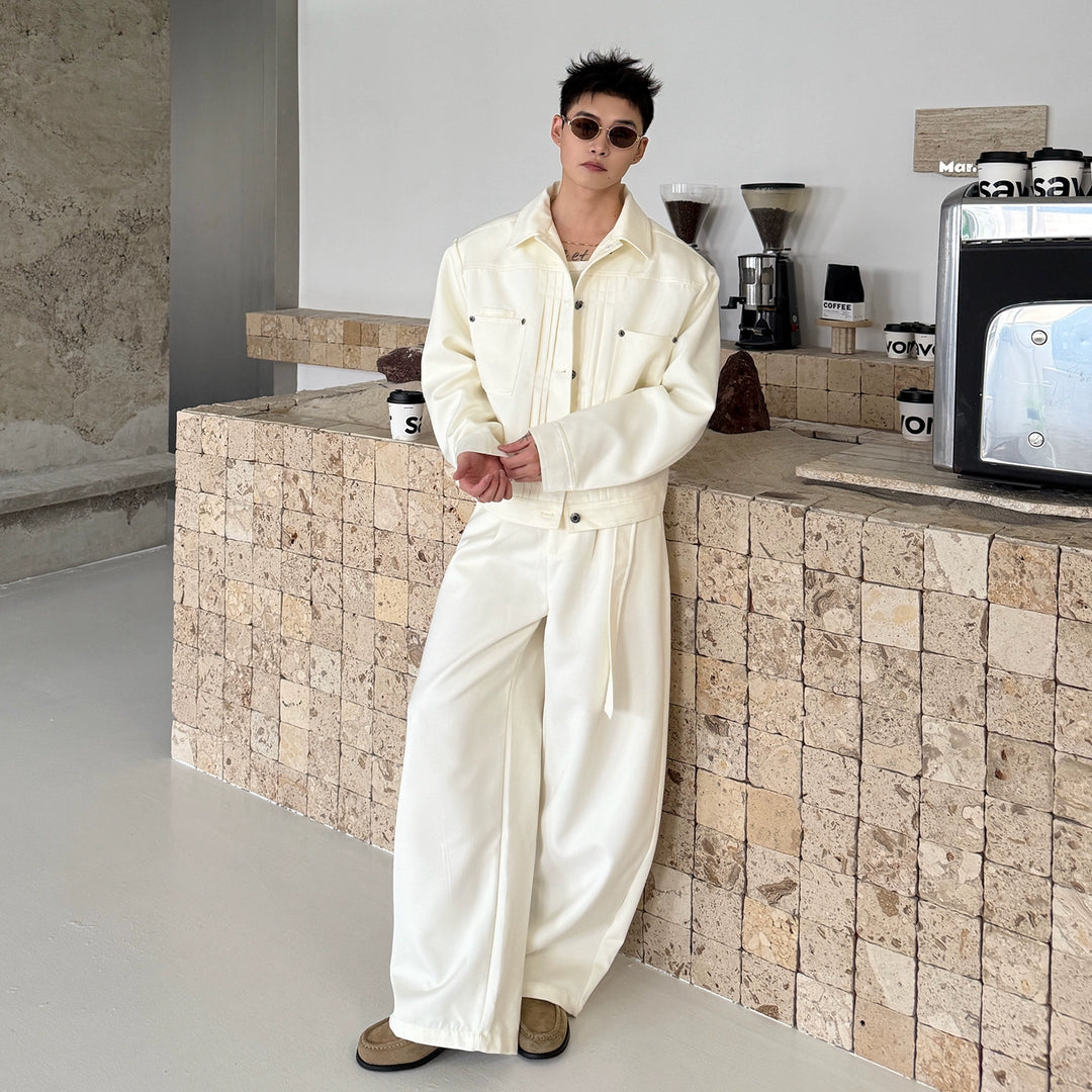 Loose Fit Jacket and Straight Pants