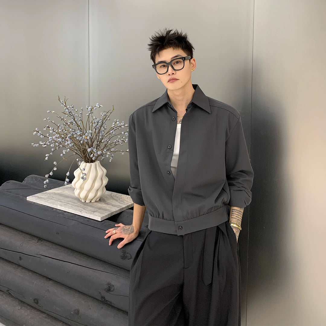 Short Sleeve Button-Up Shirt Jacket