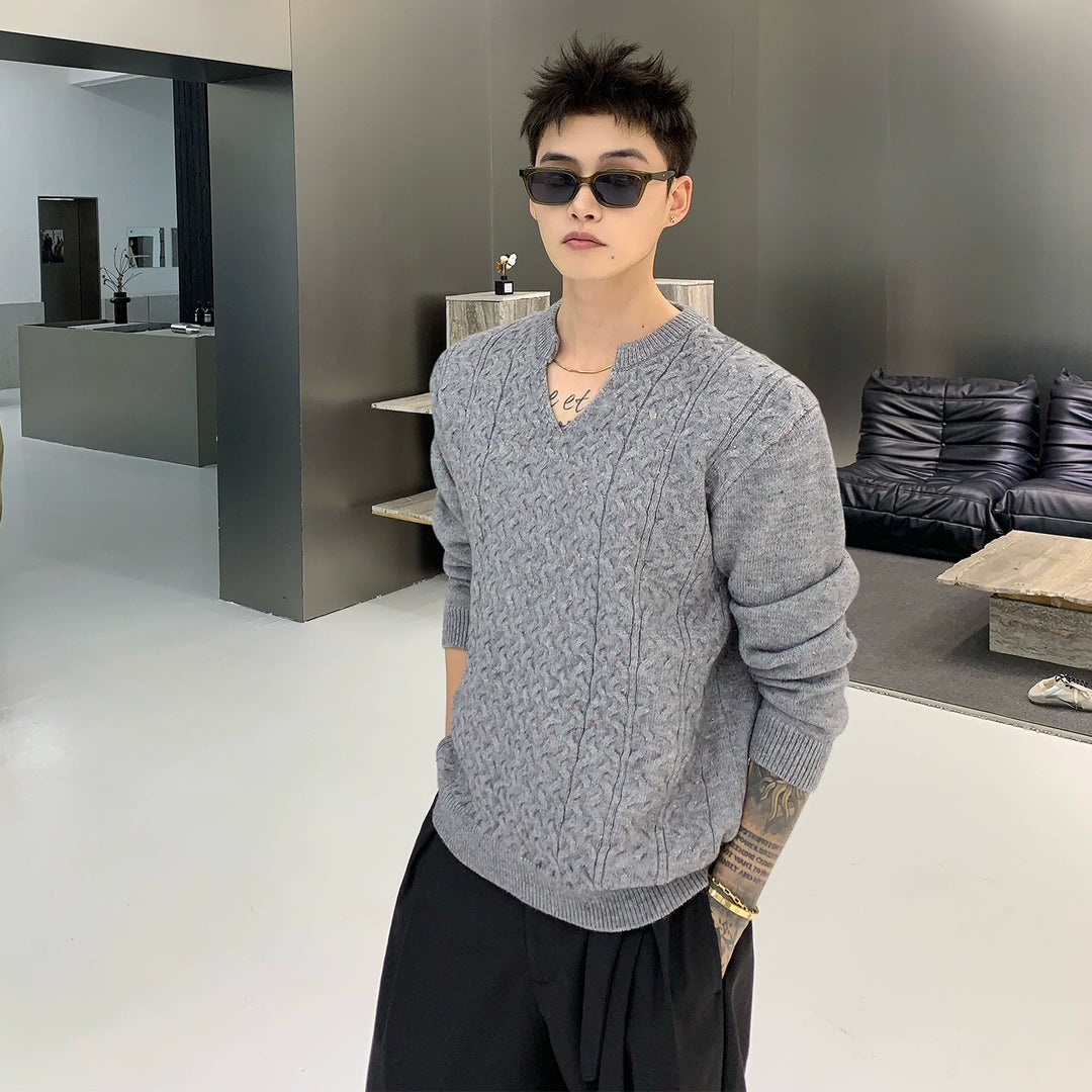 Alpaca Wool Cable Knit Loose Sweater