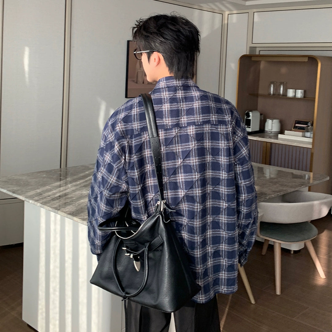 Plaid Long Sleeve Cotton Casual Shirt