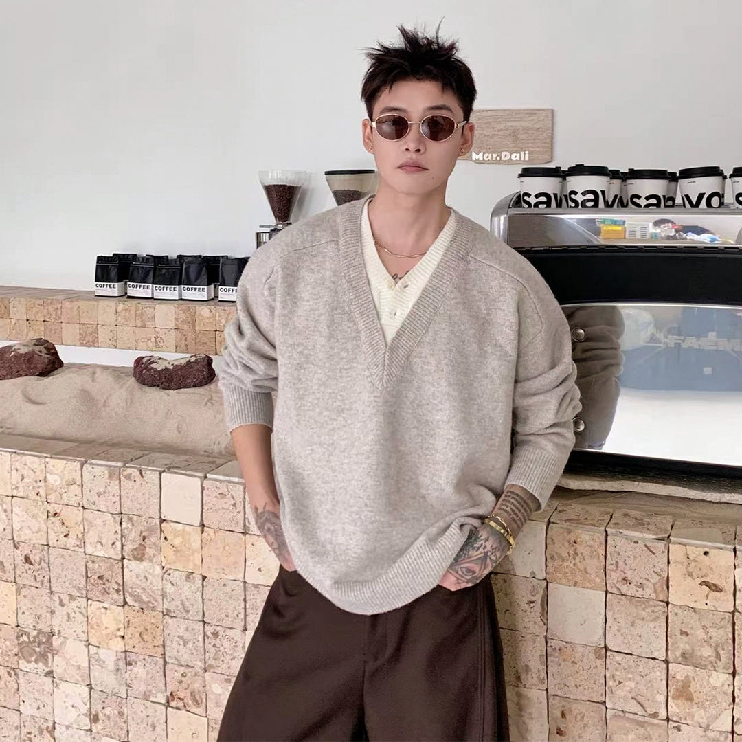 Sheep Wool Style Knit Sweater