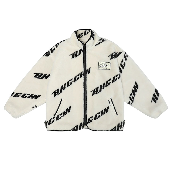 Imitation Lambswool Insulated Oversize Jacket