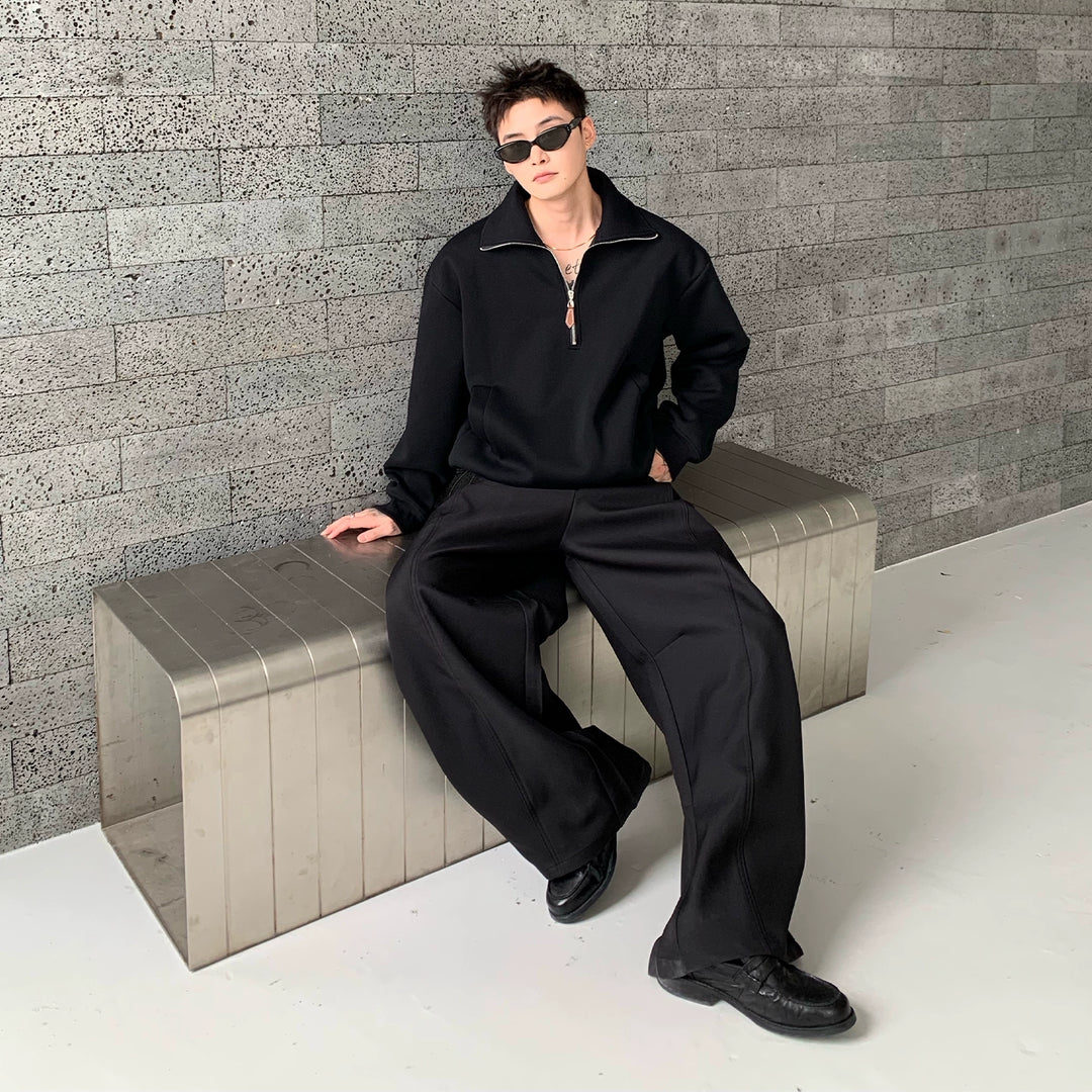 Half-Zip Loose Fit Commuter Sweatshirt
