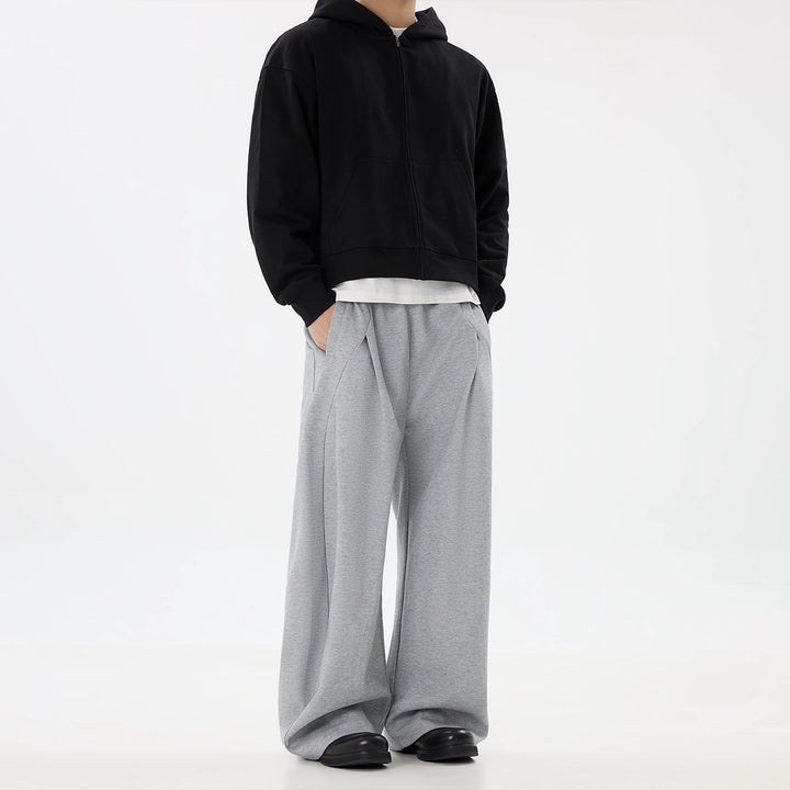 Faltenlose lockere gerade Bein Freizeit-Hosen