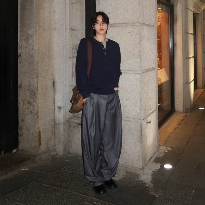 Henry pletený svetr s volným střihem