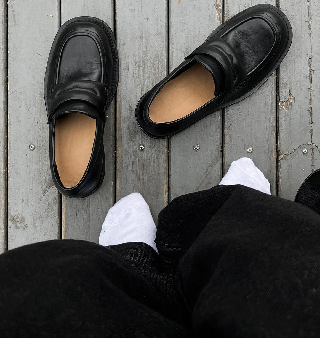 Cowhide Slip-On Loafers