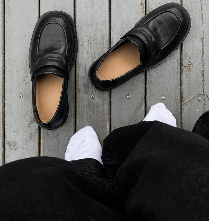 Cowhide Slip-On Loafers