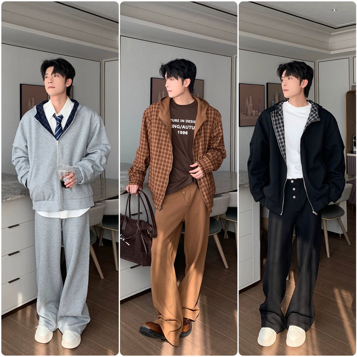 Hooded Zipper Jacket and Pants