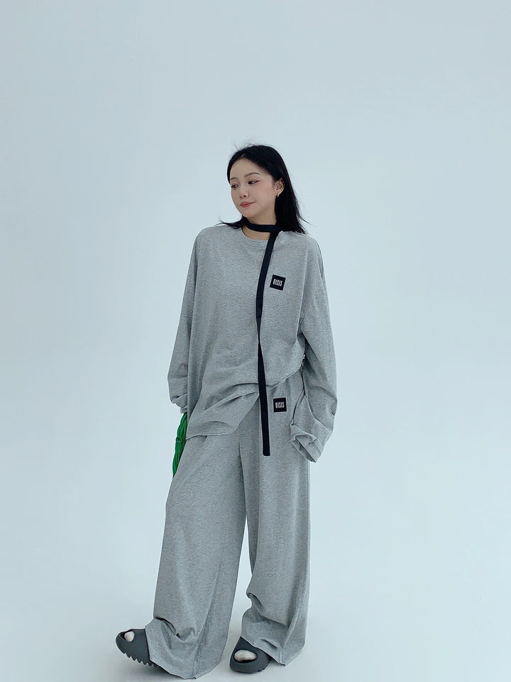 Straight Casual Drape Pants
