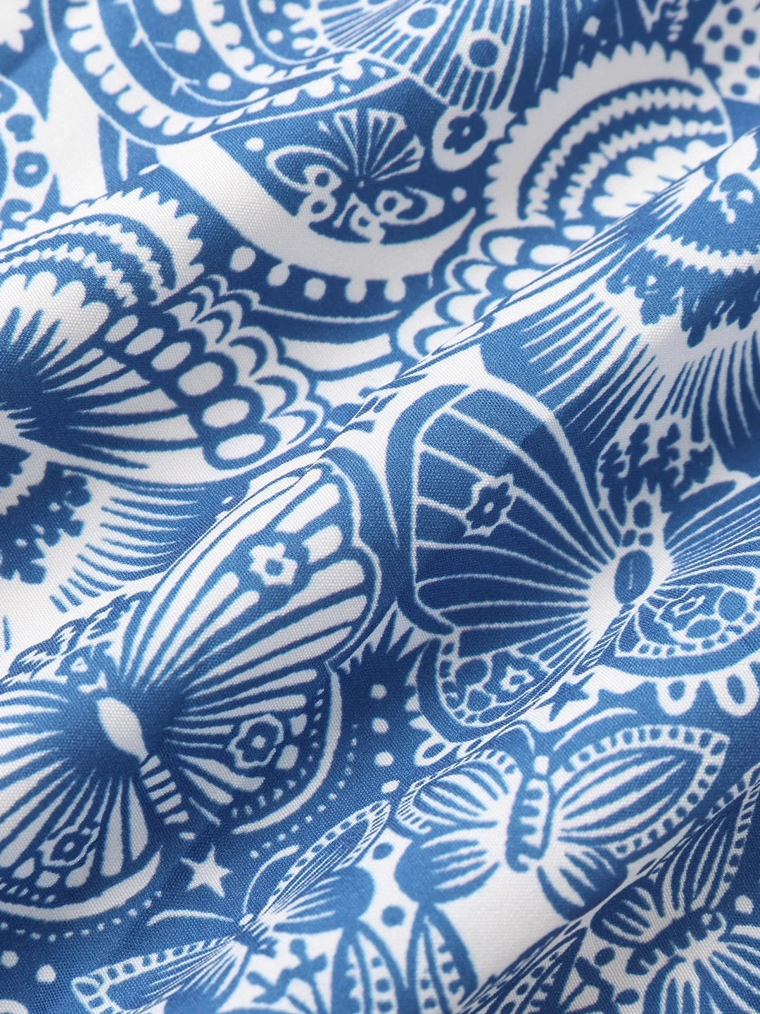 Printed Polo Collar A-line Dress