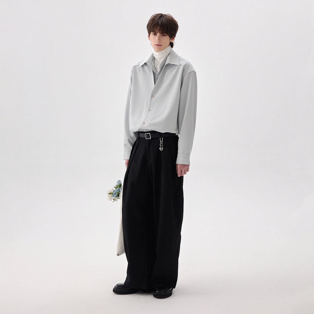 Wrinkle-resistant Long Sleeve Layered Shirt