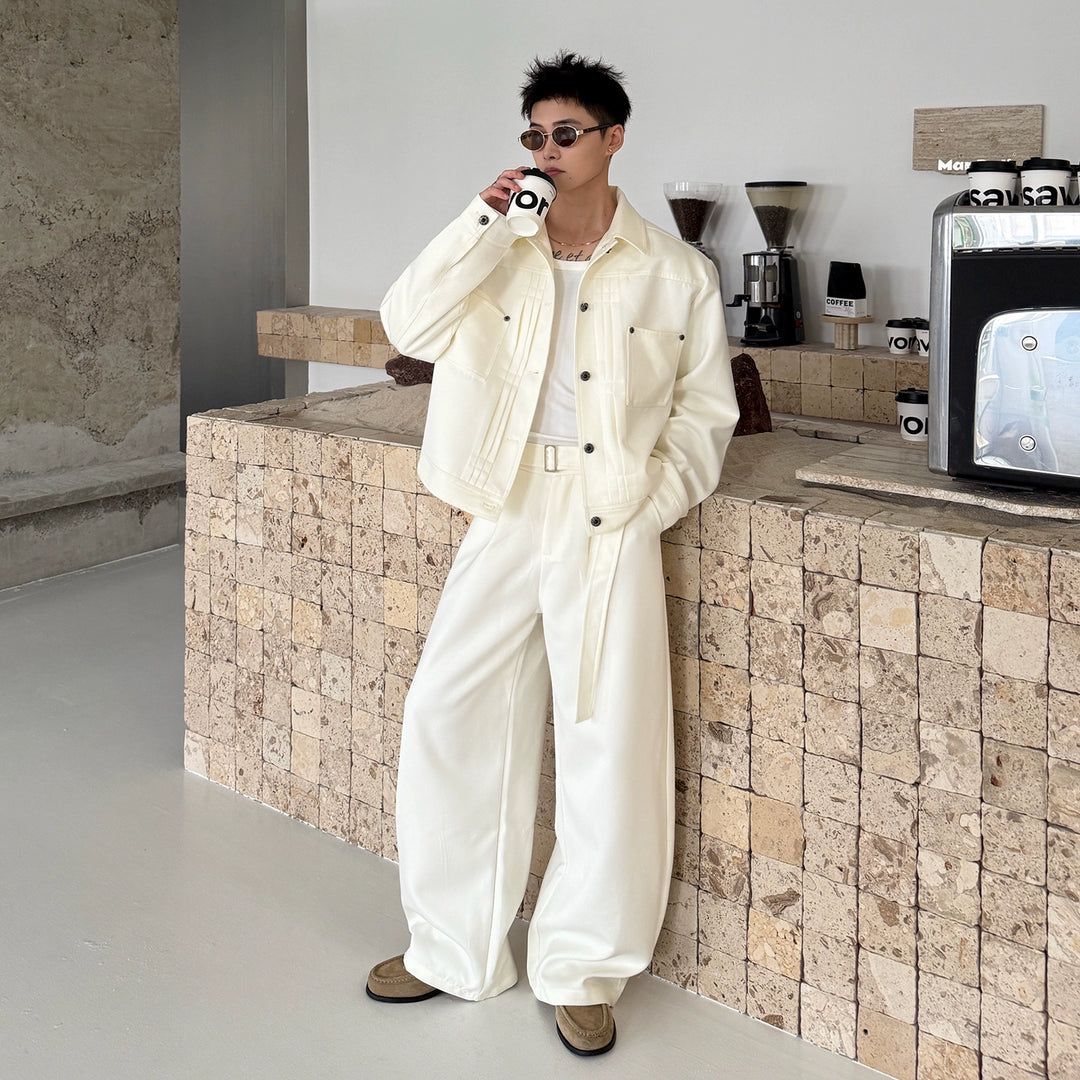 Loose Fit Jacket and Straight Pants