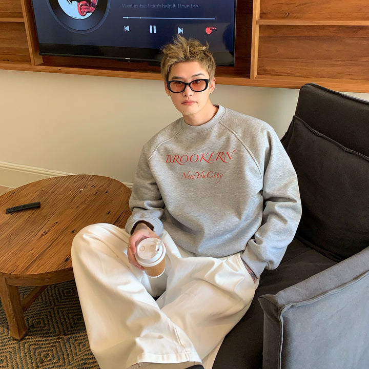 Letter Print Raglan Sleeve Sweatshirt