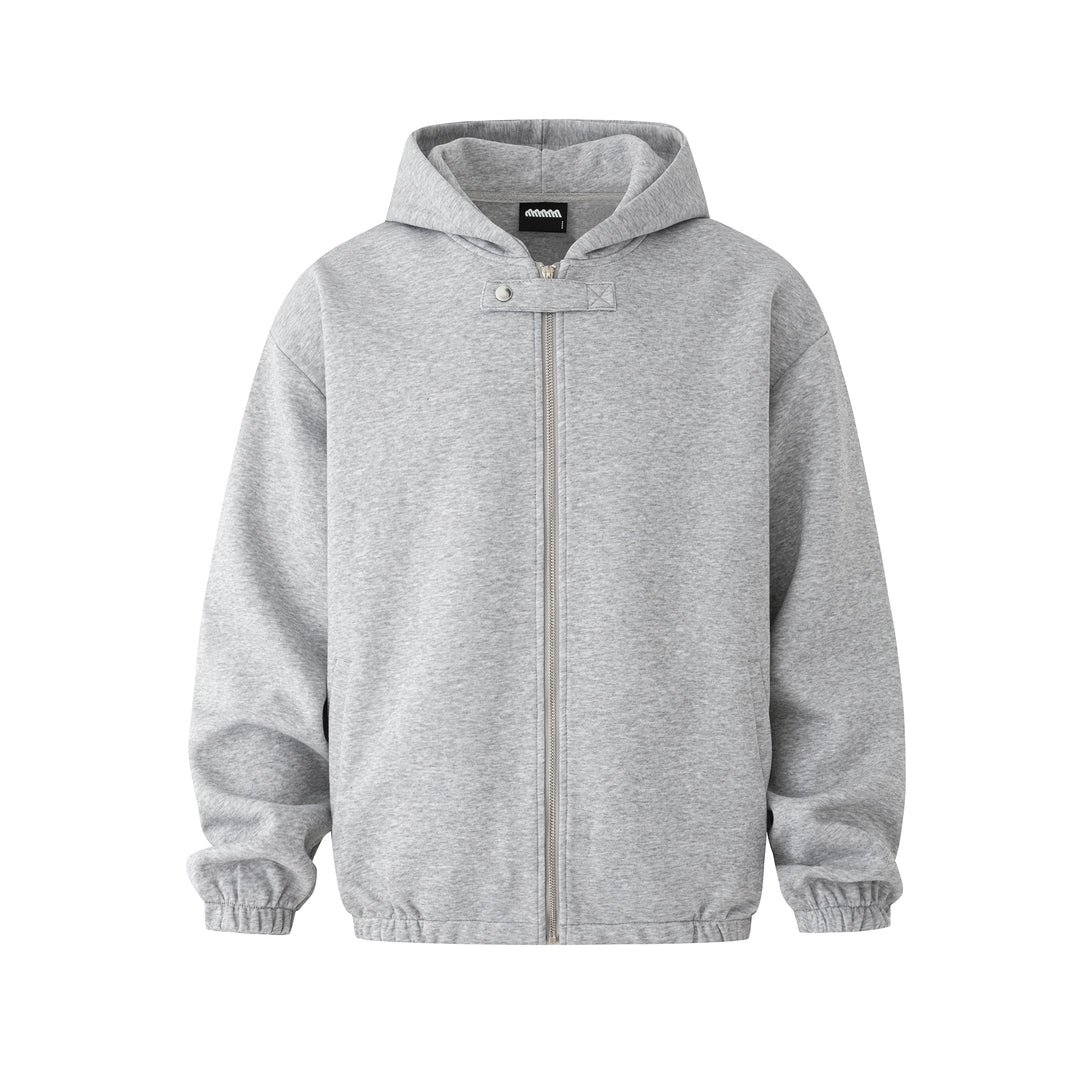 Mikina s kapucí a volným střihem na zip