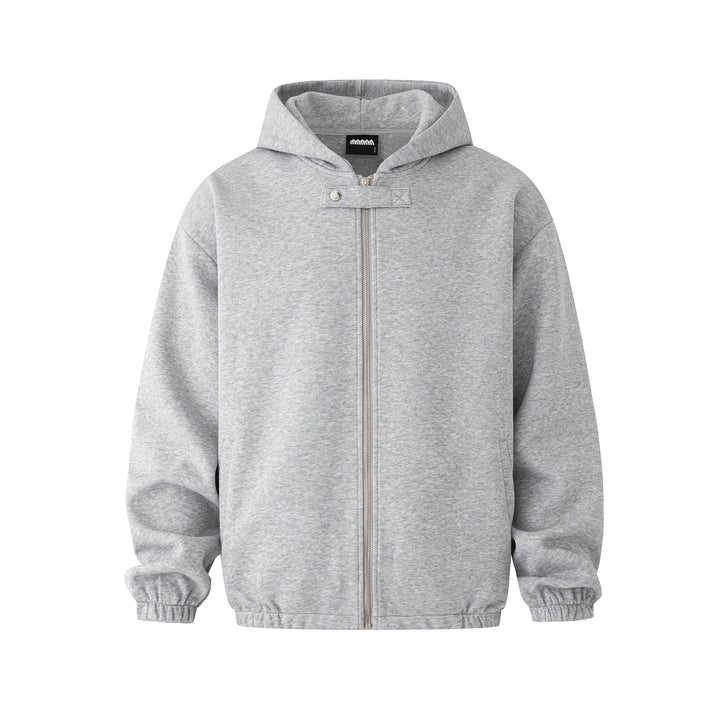 Mikina s kapucí a volným střihem na zip