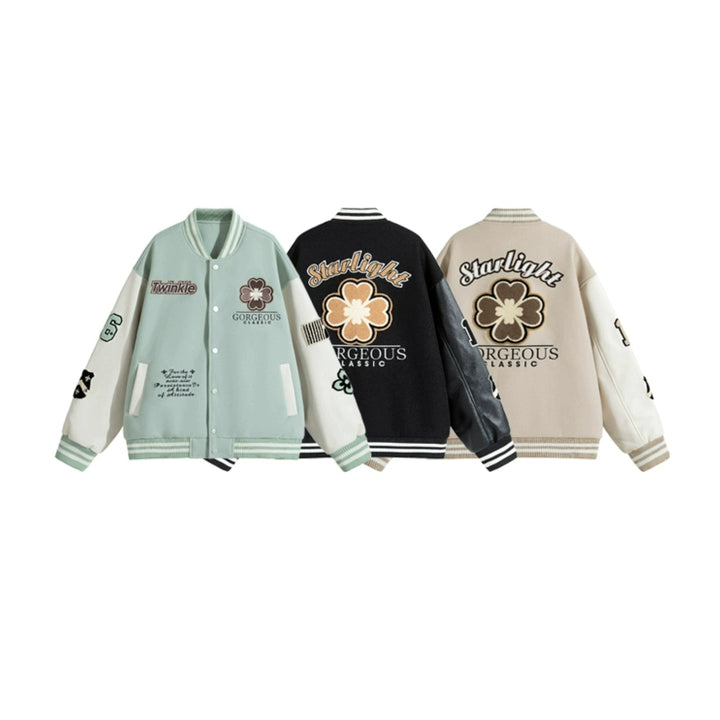 Embroidered Wool Baseball Jacket