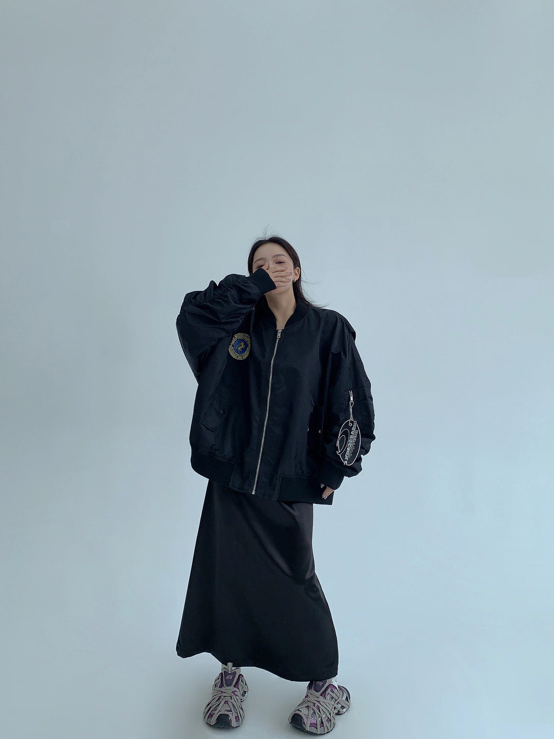 Veste bomber de vol décontractée rétro