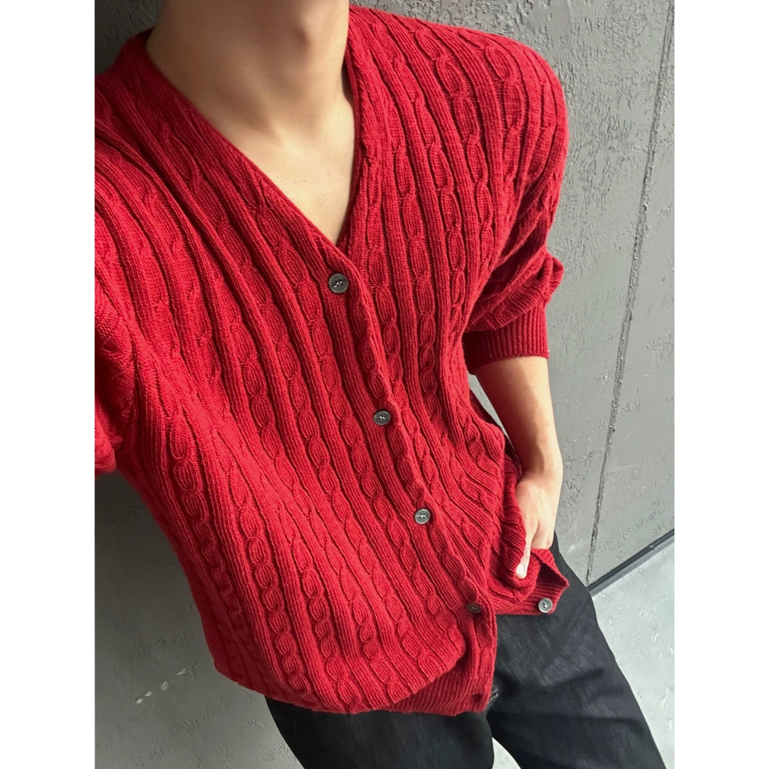 Cardigan de Tricô com Botões