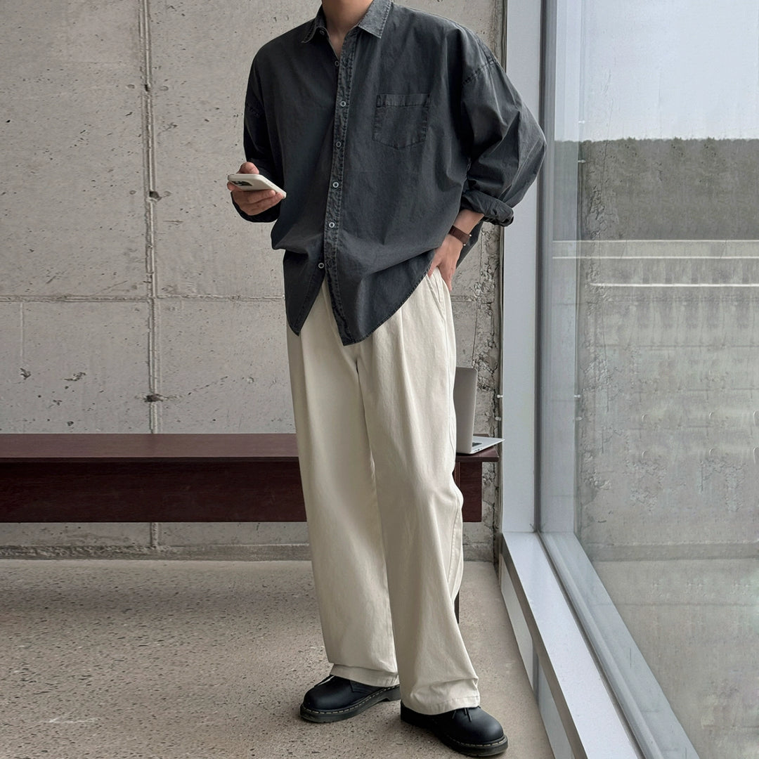 Loose Long-Sleeve Casual Shirt