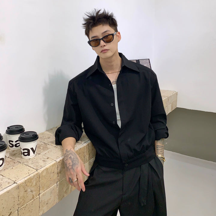 Short Sleeve Button-Up Shirt Jacket