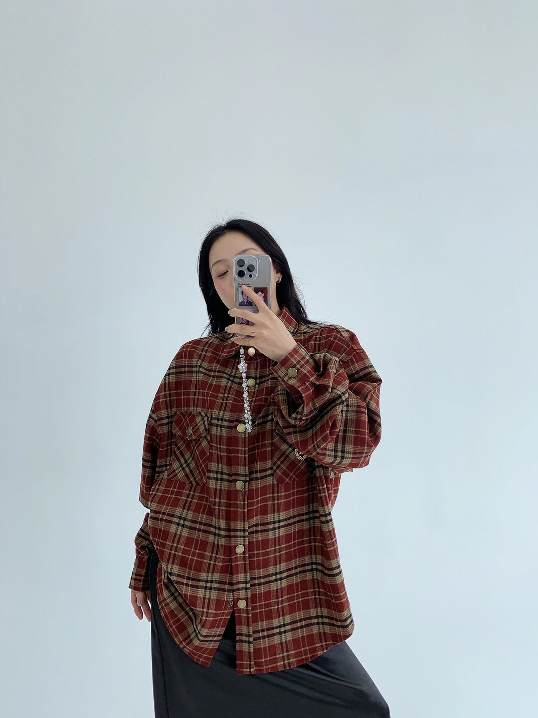 Plaid Loose Long Sleeve Shirt