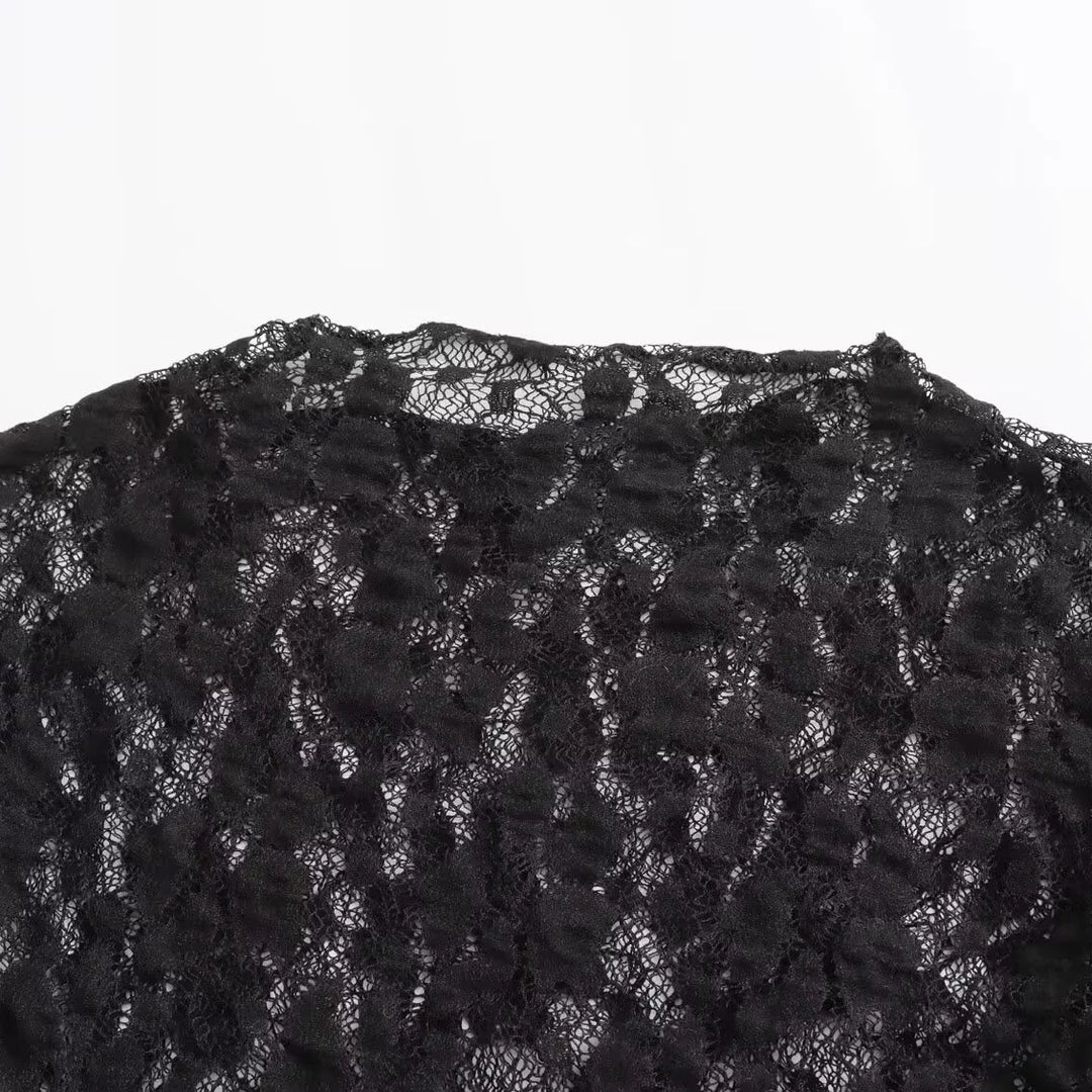 Σετ από δαντελένιο κορμάκι και φαρδιά παντελόνια