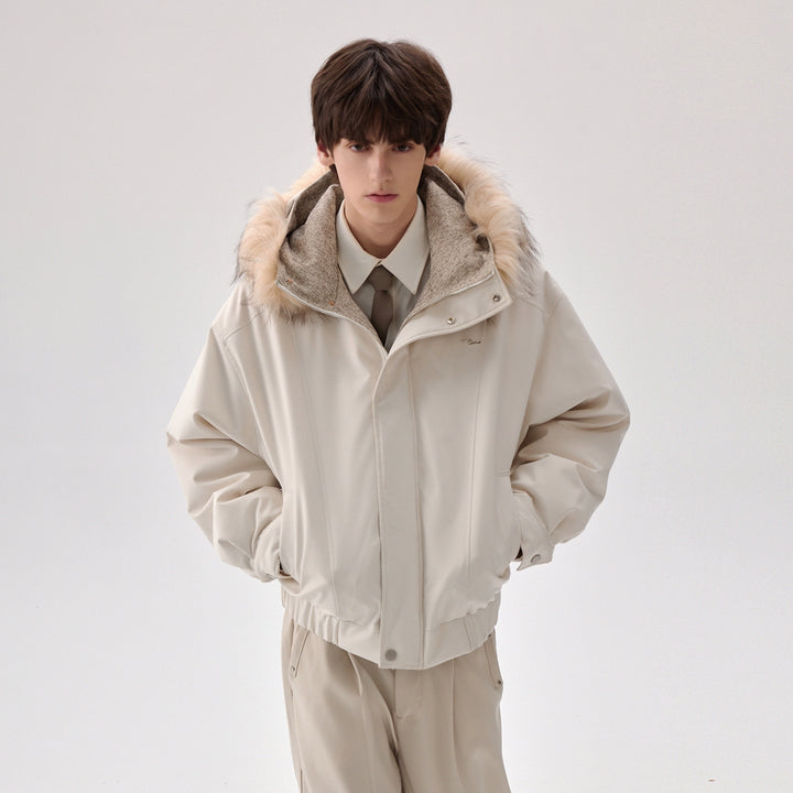 Detachable Fur Collar Down Jacket