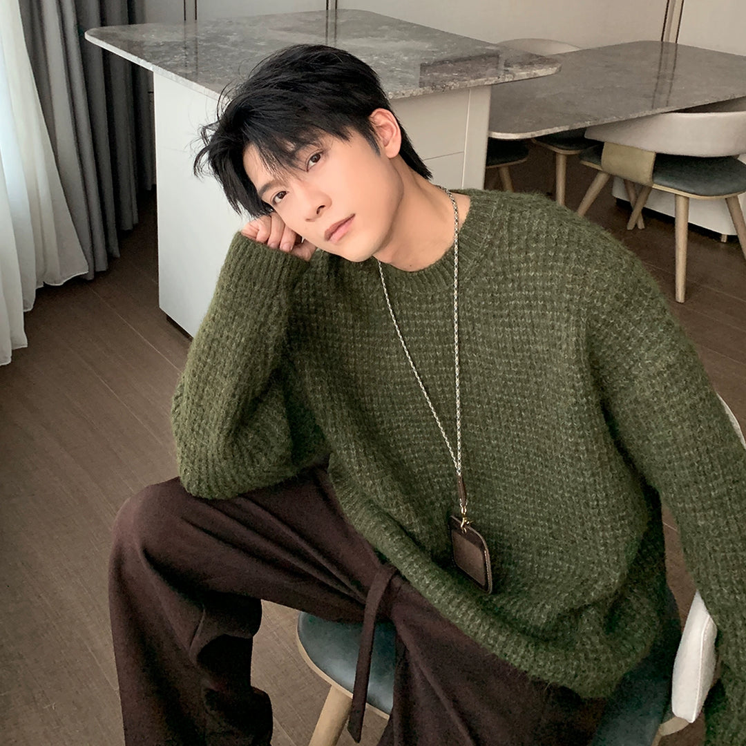 Knit Pullover Round Neck Sweater