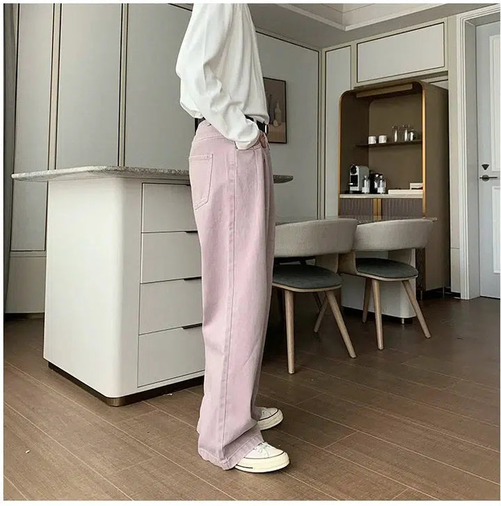 Oversize Wide-Leg Straight Jeans