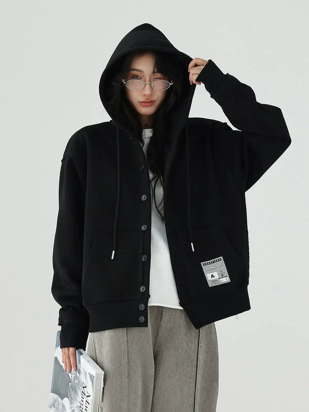 Front Pocket Oversized Hooded Sweatshirt