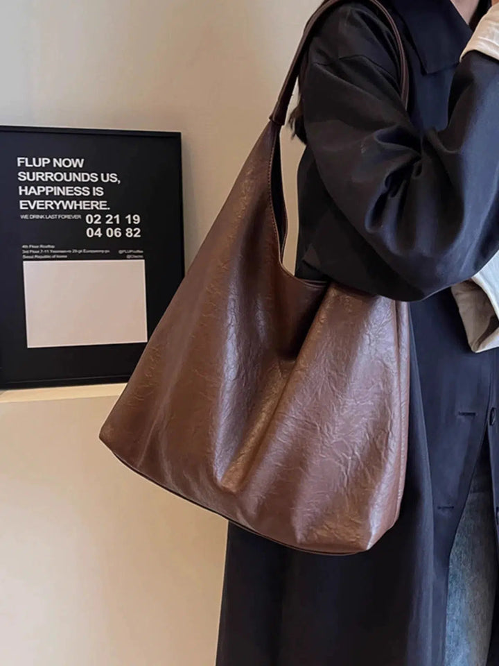 Oversized Leather Shoulder Bag