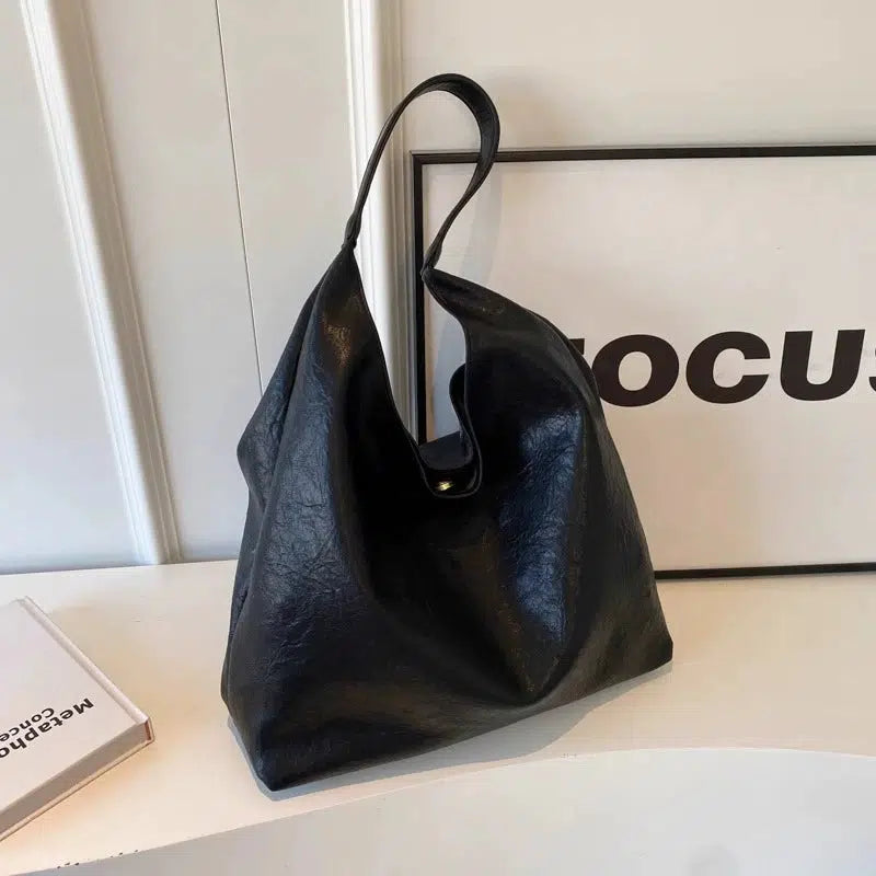 Oversized Leather Shoulder Bag