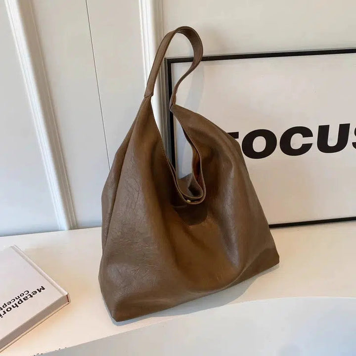 Oversized Leather Shoulder Bag