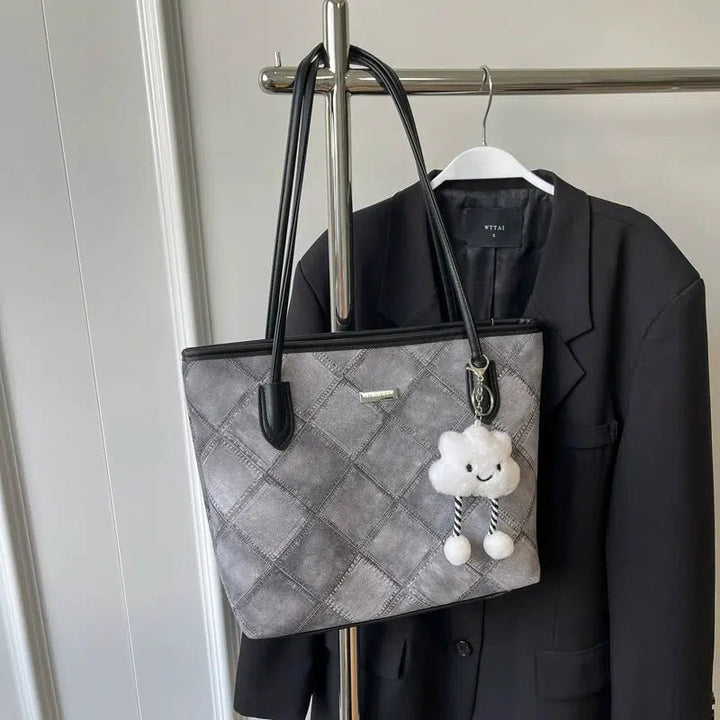 Patchwork Denim Tote Bag